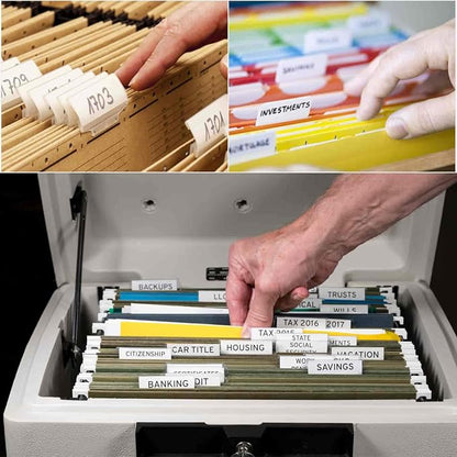 File Folder Tabs, Selizo 100 Sets Hanging File Folder Labels 2" Tabs and Inserts - Image 7