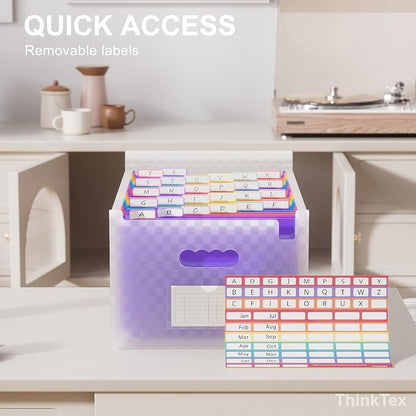 ThinkTex 26 Pockets Expanding File Folders, Accordion File Organizer - Image 4