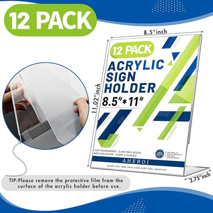 Aheroi 12 PCS Acrylic Sign Display Stands - Image 2