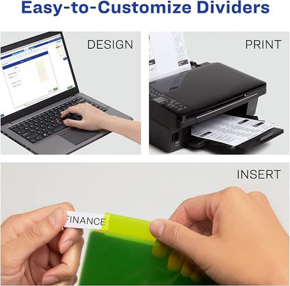 Avery Dividers for 3 Ring Binders, 8-Tab Plastic Binder Dividers Insertable Big - Image 7