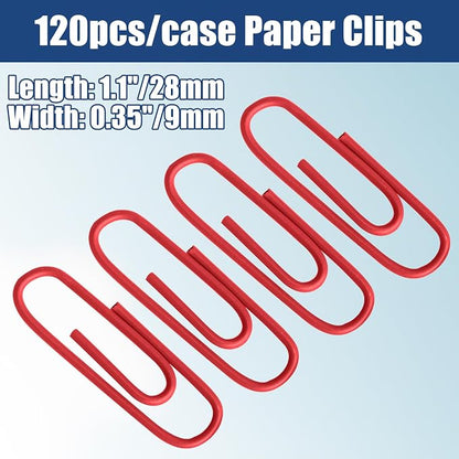 Luomorgo 120 Pcs Red Paper Clips - Image 2