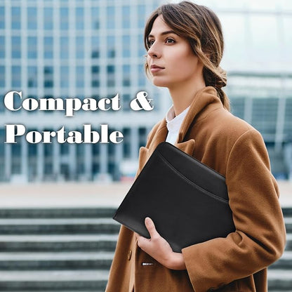 Leather Padfolio Portfolio Binder Organizer, - Image 6