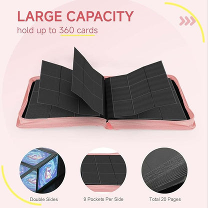 9 Pocket Card Binder, 360 Pockets Trading Card Binder, Double Sided Pocket - Image 4