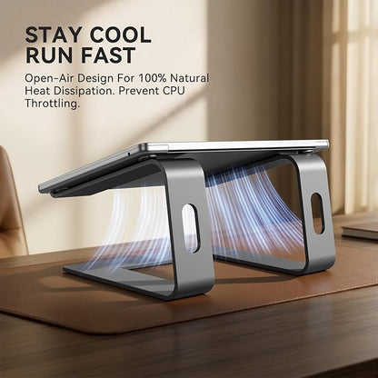 SOUNDANCE Laptop Stand, Aluminum Computer Riser, Ergonomic Laptops Elevator - Image 2