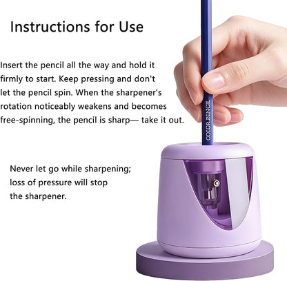 Electric Pencil Sharpener for Colored Pencils & No.2 - Image 6