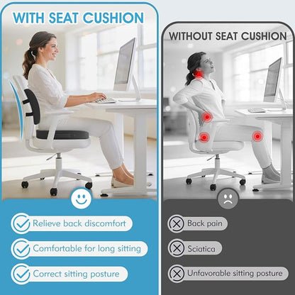 CushZone Seat Cushion, Lumbar Support Pillow - Image 3