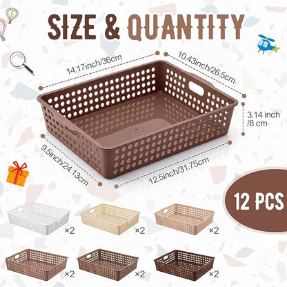 Geetery 12 Pack Classroom Storage Baskets - Image 2