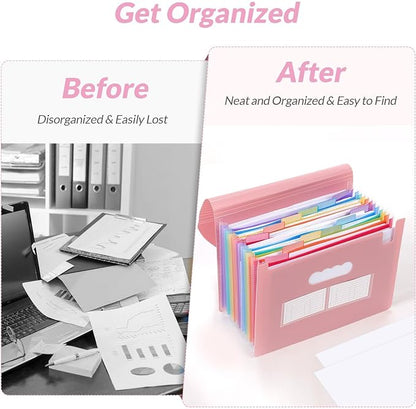 SKYDUE Accordion File Organizer, Expanding File Folder - Image 2