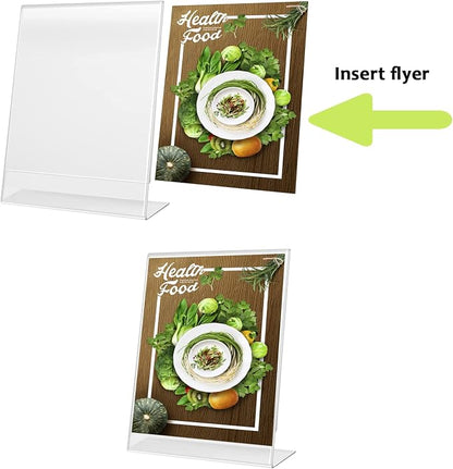 Lechay 8.5 x 11 inches Clear Table Menu Display Stand Desktop Display Stand - Image 5