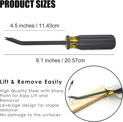 Heavy Duty Staple Remover with Double Pronged Head, Tack Puller Industrial - Image 3