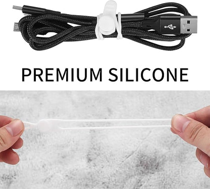25 Pcs Silicone Cable Ties, Reusable Cable Straps Wire Organizer, Cable - Image 4