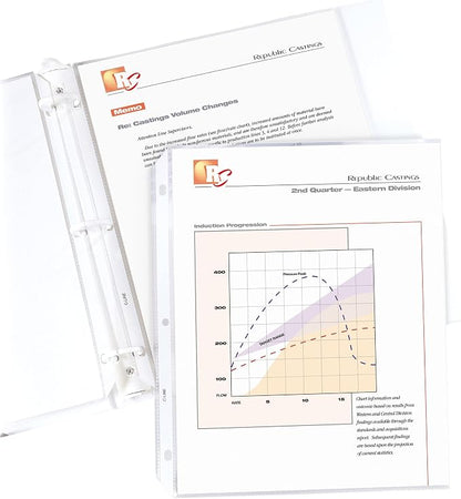 C-Line Top Loading Standard Weight Poly Sheet Protectors, 8.5 x 11 Inches - Image 2