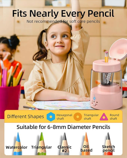 ZMOL Colored Pencil Sharpener for Kids Gift, Rechargeable Electric Pencil - Image 2