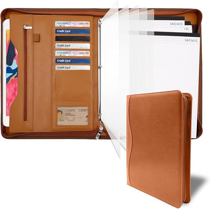 Padfolio Portfolio Folder Binder-Organizer Planner Notebook Zippered Portfolio by Sbrinnaliao