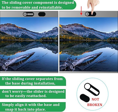 ZUCUCUC Webcam Cover Slide, 14 Pack Webcam Cover, Ultra-Thin Camera Cover - Image 2