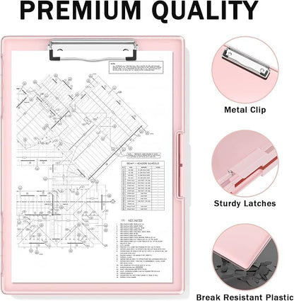 Rimilak Plastic Clipboard with Storage, Side Opening with 2 Compartment - Image 4