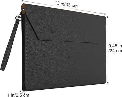 VANRA Expanding File Folder Organizer PU Leather Document Holder File Pocket - Image 2