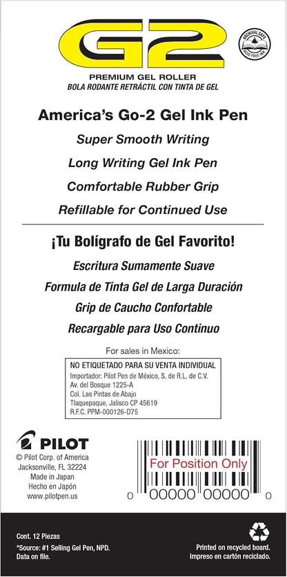 Pilot G2 Premium Refillable & Retractable Rolling Ball Gel Pens, Bold Point - Image 2