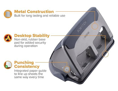 Bostitch Office EZ Squeeze Heavy Duty 3-Hole Punch - Image 4