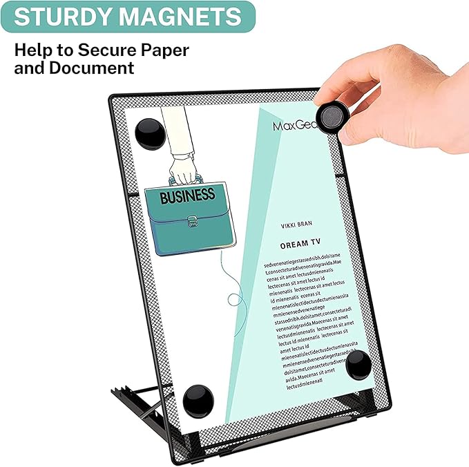 MaxGear Desktop Document Holder, Foldable Copy Holder Stand - Image 4