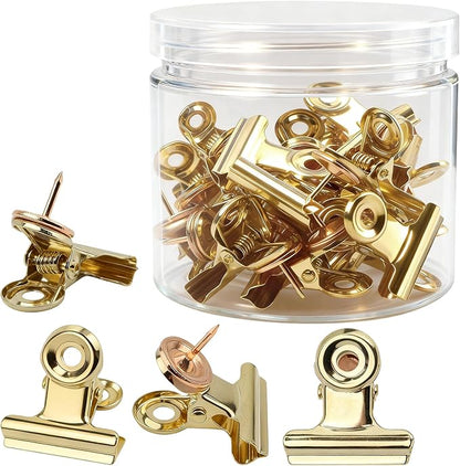 20Pcs Gold Push Pins Clips by Unknown