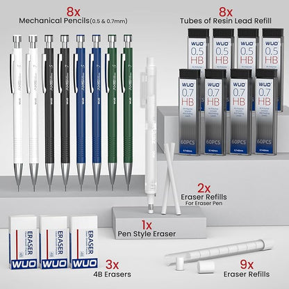 WUO 8PCS Mechanical Pencil Set - Image 8