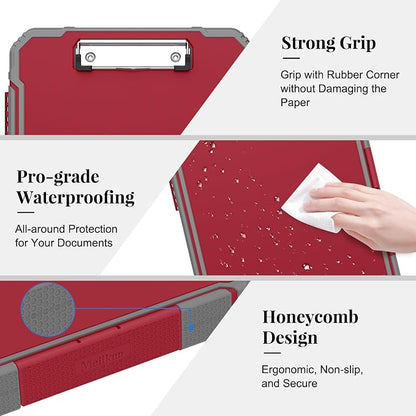 Meiikun Clipboard with Storage, Rugged Shockproof Protective, Internal Pen - Image 6