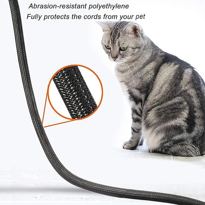 25ft - 3/8 inch Braided Cable Management Sleeve Cord Protector - Self-Wrapping - Image 4