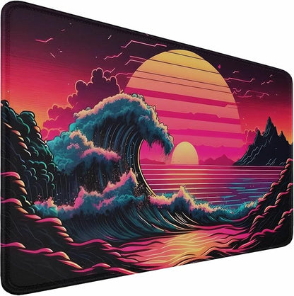 Mouse Pad, 31.5x15.7 inch Large Extended Computer Keyboard Mouse Mat, Water by Naukay