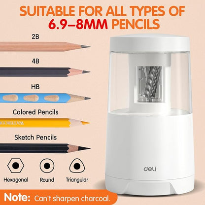 Deli Electric Pencil Sharpener, Automatic Pencil Sharpeners - Image 3