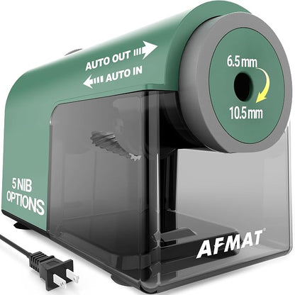 AFMAT Electric Pencil Sharpener, Fully Automatic Pencil Sharpener by AFMAT