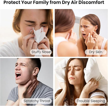 Humidifiers for Bedroom Large Room Home - GloryAir 6L Quiet Top Fill Cool & Warm Mist Humidifier with Smart Humidity Control, Remote Control, 7-Color Light, Humidistat, Oil Diffuser - Image 8