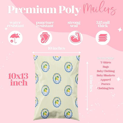 Pretty Package Store 10x13 Designer Poly Mailer 100 Pack Heavy Duty Waterproof - Image 2