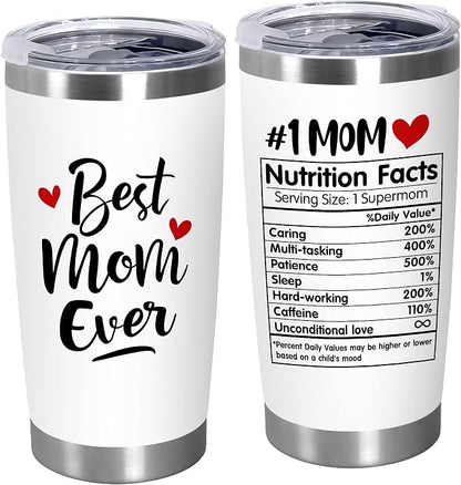 TEEZWONDER Mothers Day Gifts from Daughter Son - 20 oz Stainless Steel Insulated Coffee Tumbler with Lid - Birthday Gifts for Mom, Mothers in Law, Mama, Grandma, Tumblers for Women by Teezwonder