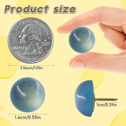 40 Pack Cat's Eye Decorative Push Pins, Thumb Tacks - Image 2