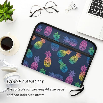Iridescent Pineapple Accordion File Organizer Expanding Document Folder - Image 6