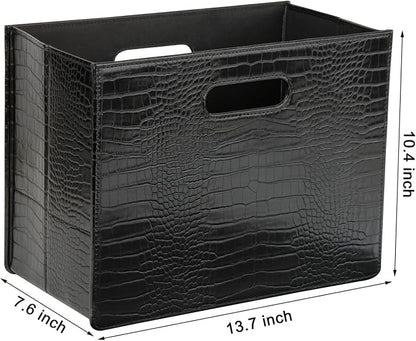 HofferRuffer Magazine Basket Holder, Foldable Magazine Rack, Document File - Image 2