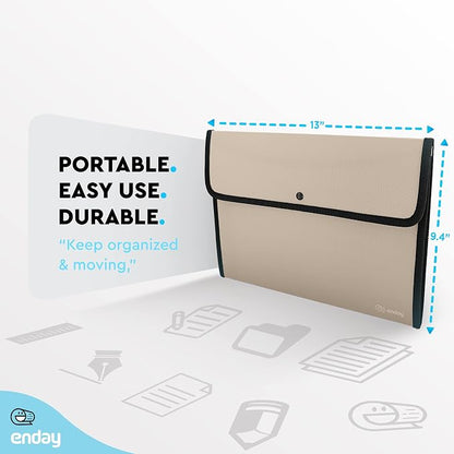 Square Flap Document Holder Grey, Expanding File Folder, A4 Letter Size - Image 5