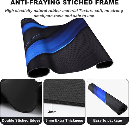 Desk Pad, Large Gaming Mouse Pad, Extended Keyboard Mouse Mat Desk Pad - Image 3
