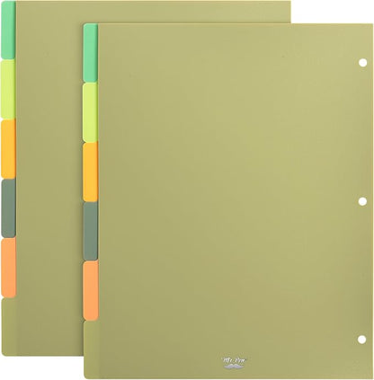 Mr. Pen- Dividers for 3 Ring Binder, 2 Sets, 6 Pack/Set, Binder Dividers by MrPen