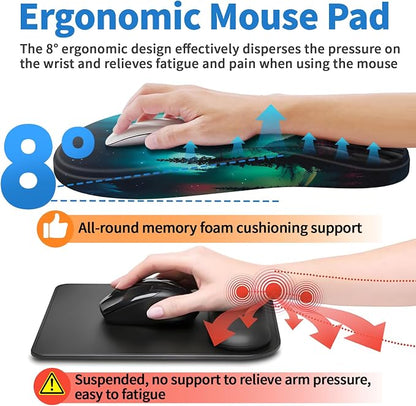 YIWEI Ergonomic Mouse Pad with Wrist Rest - Image 4