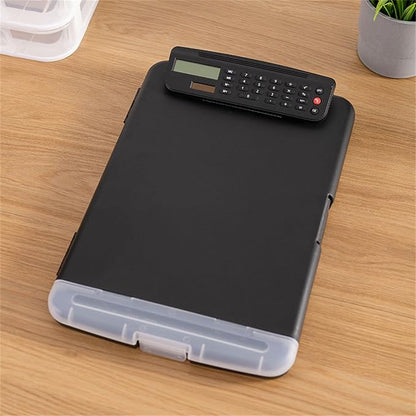 Clipboard with Storage and Calculator, 9.84x14.37in File Folder Plastics - Image 3