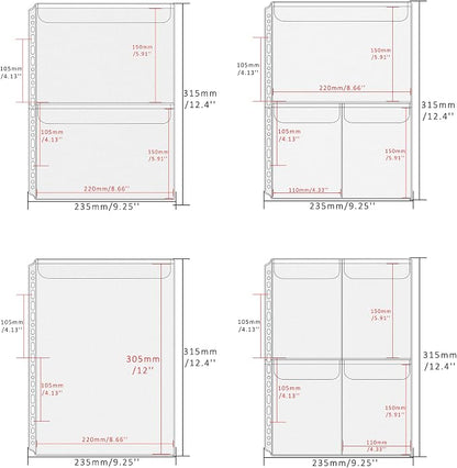Mogoostry A4 Binder Pockets Zipperless Cash Envelopes Multi Pocket Binder - Image 6