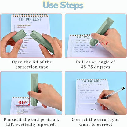 Temiary 5 Pcs White Correction Tapes, Aesthetic Correction Tape Pens Smooth - Image 4
