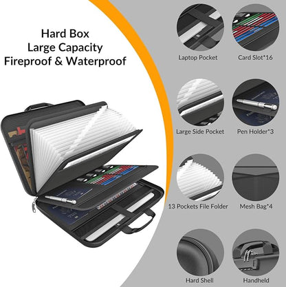 onvvippiv Hard Case Fireproof Document Box - Image 4