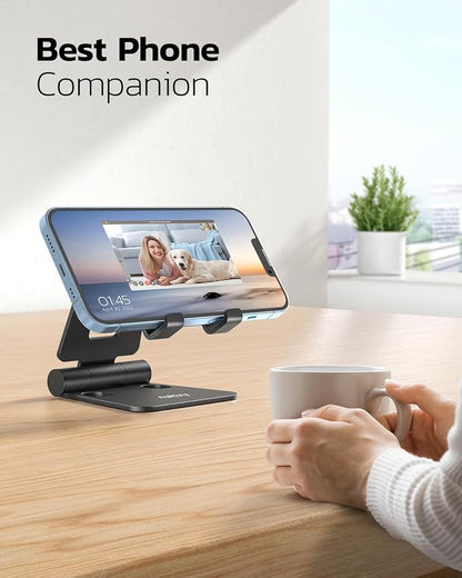 Nulaxy 2 Pack Fully Aluminum Dual Folding Cell Phone Stand, Adjustable Foldable - Image 6