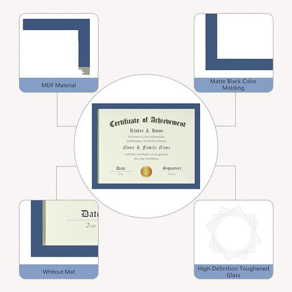 ELSKER&HOME 8.5x11 Picture Frame-Certificate Document Frame 6Pack, Display - Image 5