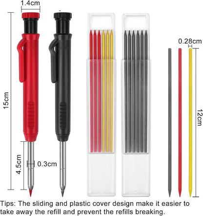 MECHEER 4 Pack Carpenter Pencils Mechanical Pencils - Image 2