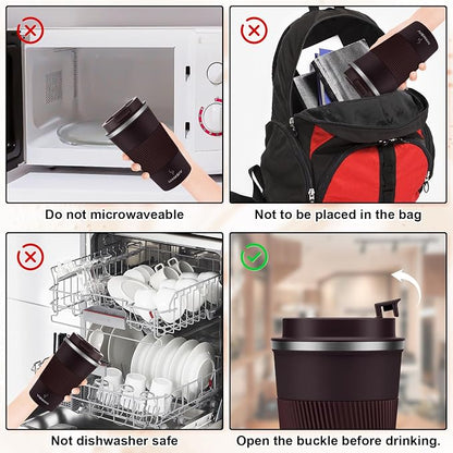 MOMSIV 17oz Travel Mug, Insulated Coffee Cup with Leakproof Lid, Vacuum Stainless Steel Double Walled Reusable Tumbler for Hot and Cold Water Coffee and Tea In Travel and Car - Image 6