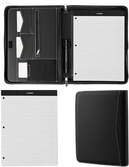 Padfolio Portfolio Organizer Binder, Faux Leather Interview Resume Folder by Unknown